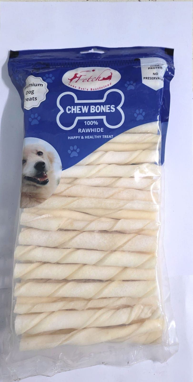 FETCH PREMIUM DOG CHEW STICKS | RAWHIDE FLAVOR | 500gm PACK