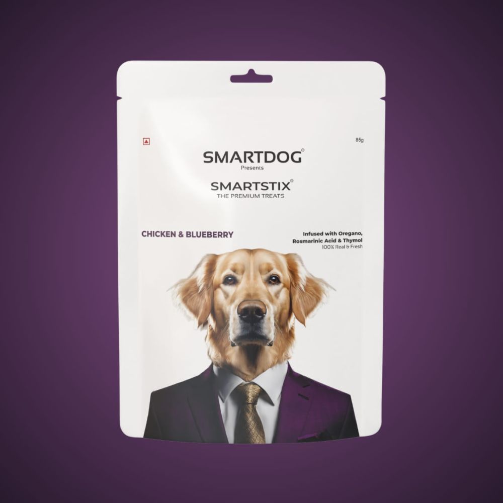 SMARTDOG SMARTSTIX CHICKEN & BLUEBERRY FLAVOUR 85GRM