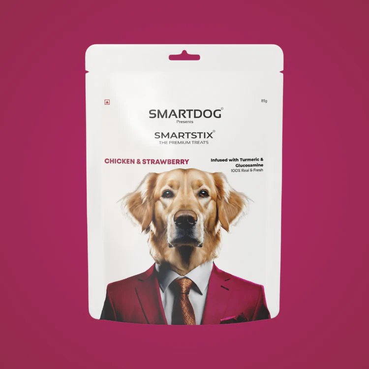 Smartdog Smartstix Chicken & Strawberry 85gm Pack