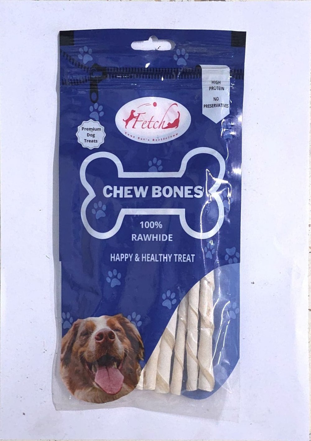 FETCH PREMIUM DOG CHEW STICKS | RAWHIDE FLAVOR | 10 PIECES