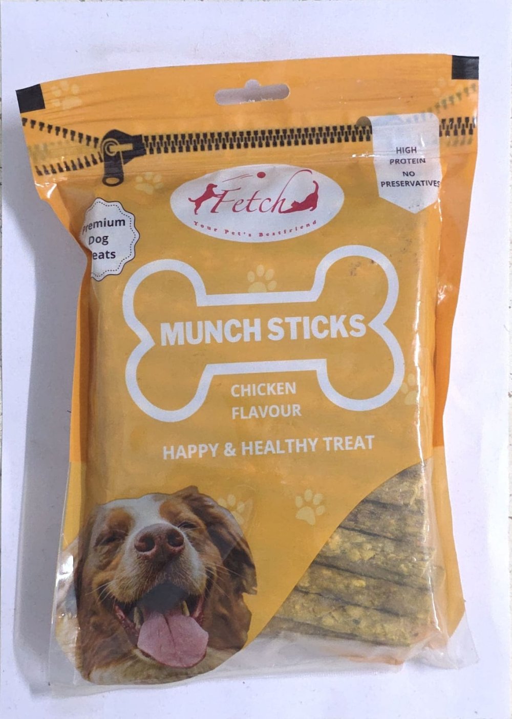 FETCH PREMIUM DOGS CHEW MUNCH STICKS | CHICKEN FLAVOR | 450G PACK