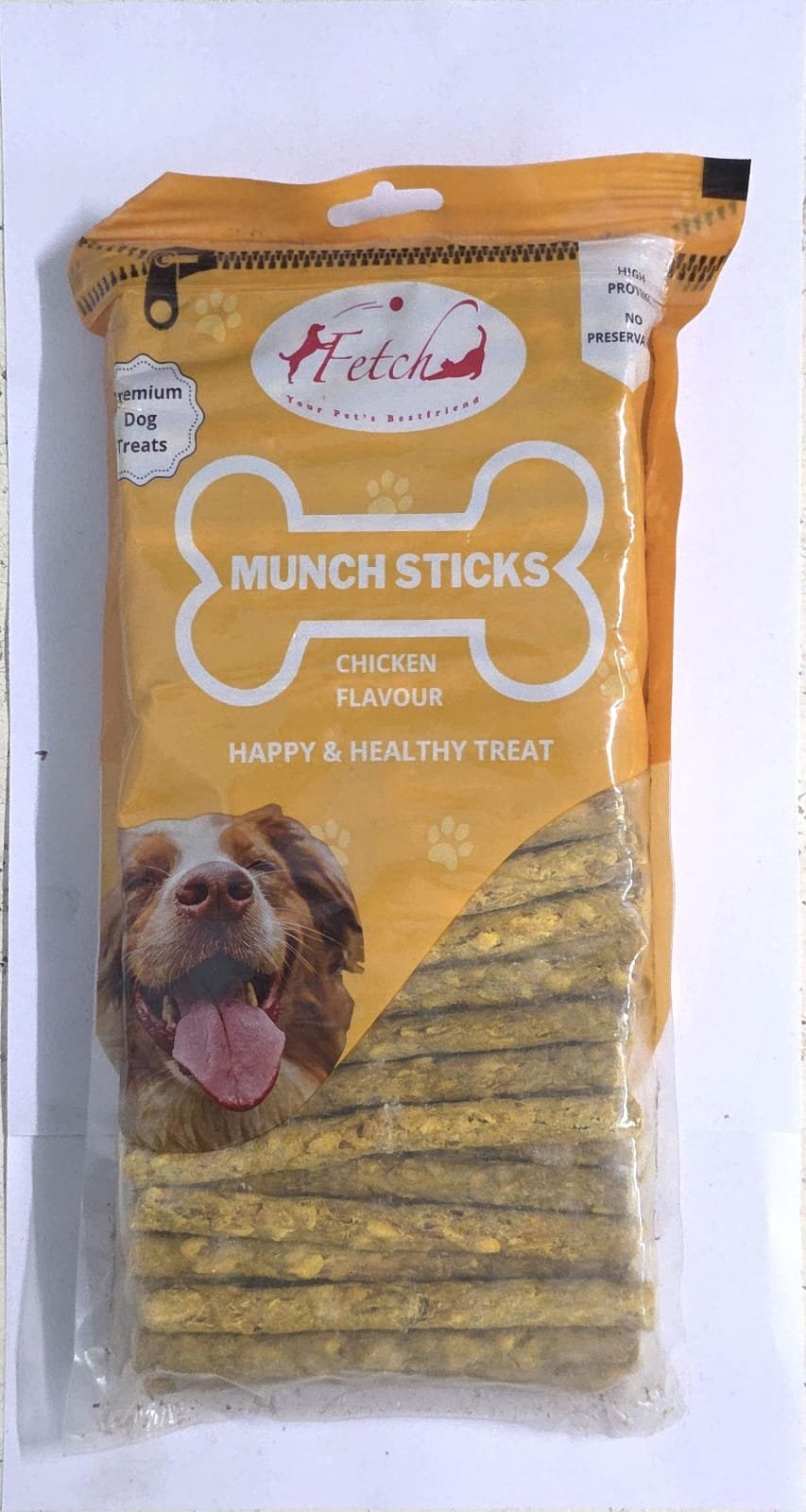 FETCH PREMIUM DOG CHEW MUNCH STICKS | CHICKEN FLAVOR | 800G PACK
