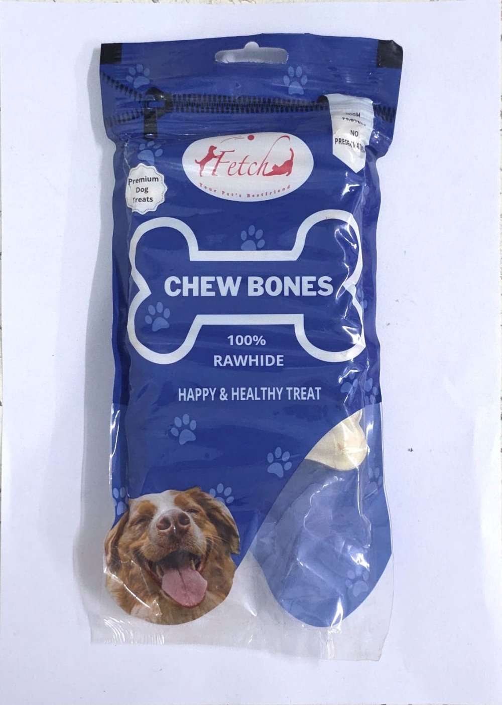 Fetch Primium Chew Bones 4inch Pack of 4 Pieces