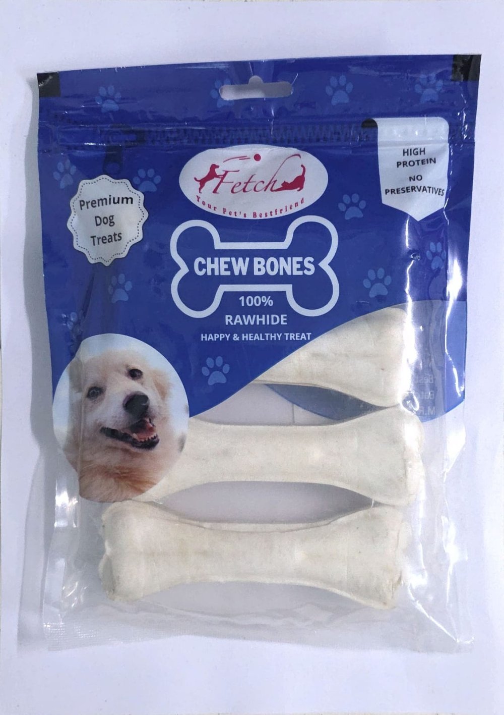 Fetch Premium Chew Bones 5inch pack of 4 pieces