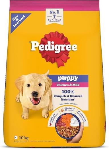 Pedigree Puppy Chicken & Milk Dry Dog Food – 10 kg