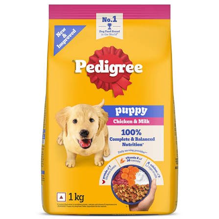 Pedigree Puppy Chicken & Milk Dry Dog Food – 1 kg