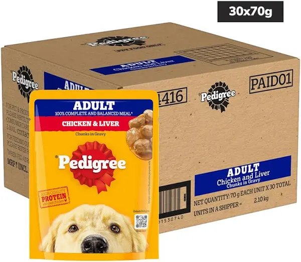 Pedigree Adult Chicken & Liver – Wet Dog Food 70g
