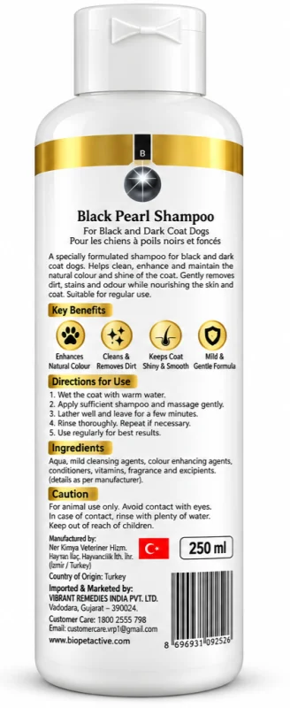 BIO PET | Black Pearl Shampoo-250 ml