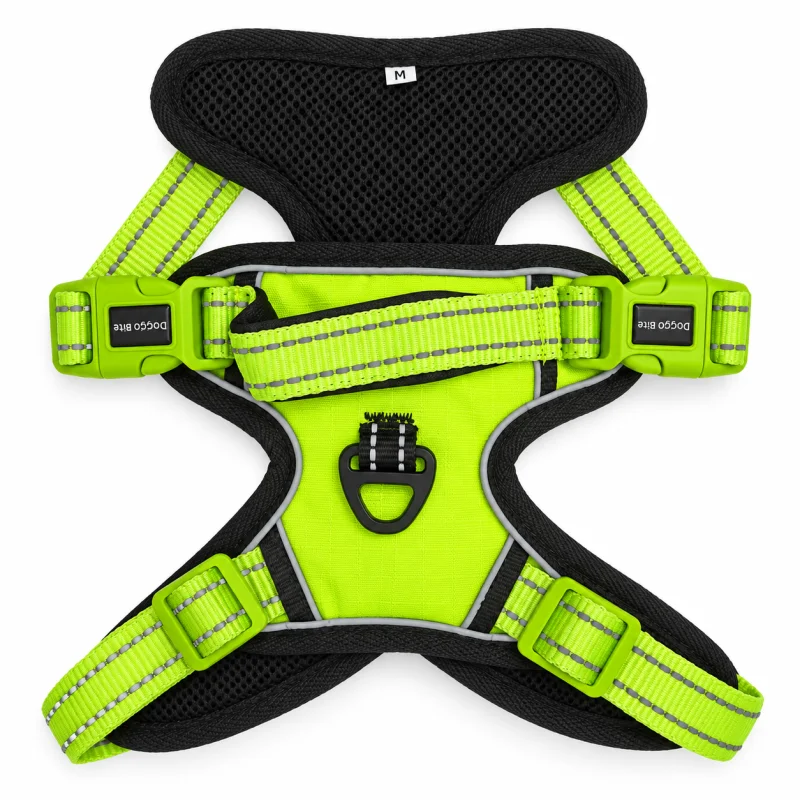 DB Reflective Padded Dog Harness – Green, M