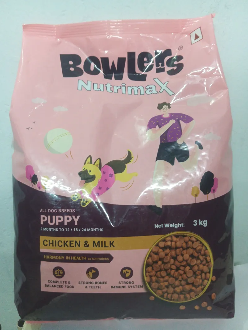 Bowlers Nutrimax Puppy Dry Dog Food – Chicken & Milk Flavour (3 kg)