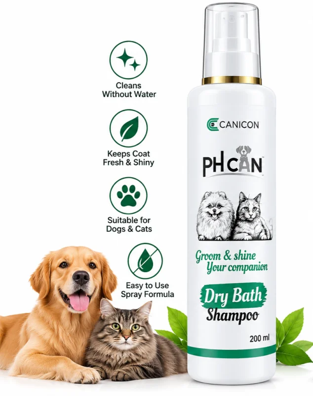 PHCAN | Dry Bath Shampoo -200 ml - Buy Online at Pets Heaven