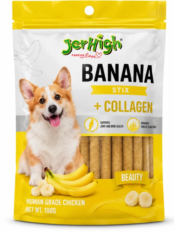 JERHIGH | Banana Stix -100g - Buy Online at Pets Heaven