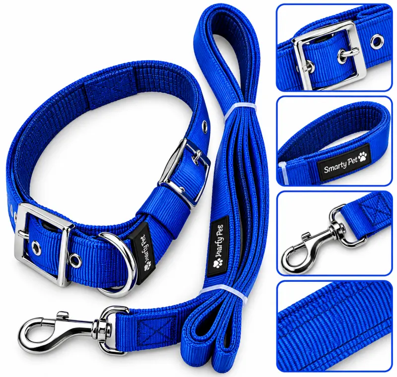 Padded Collar Set Blue - 32MM Smarty Pet - Buy Online at Pets Heaven