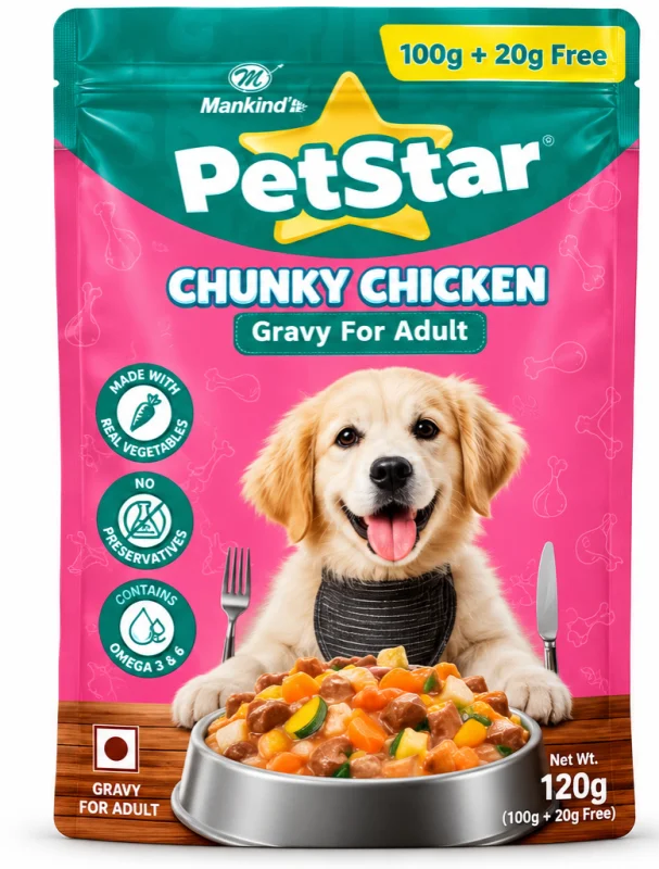 PetStar Adult Chicken Gravy (100g + 20g Free) - Buy Online at Pets Heaven