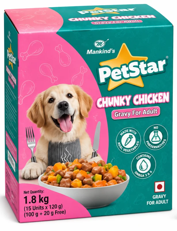 PetStar Adult Chicken Gravy (120grm × 15 ) - Buy Online at Pets Heaven