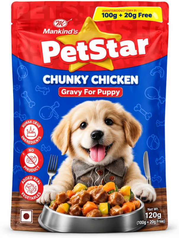 PetStar Puppy Chicken Gravy (100g+20g Free) - Buy Online at Pets Heaven