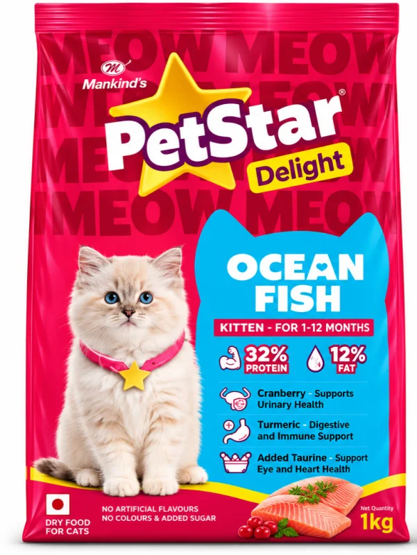 PetStar Kitten Ocean Fish -1kg - Buy Online at Pets Heaven
