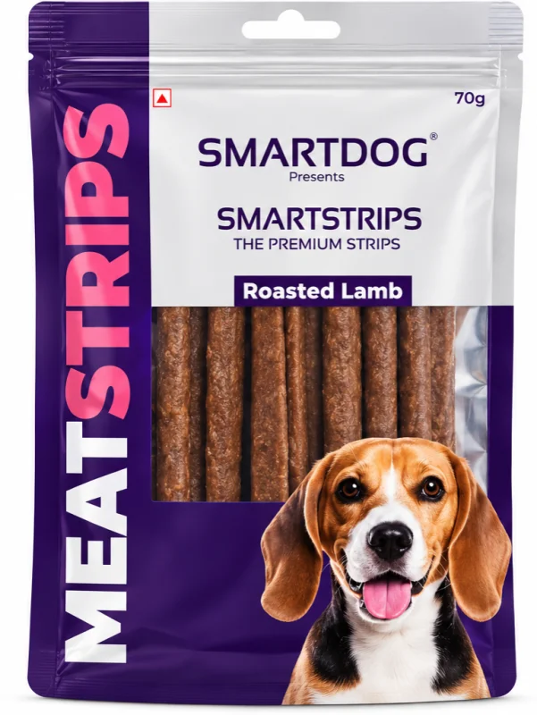 SMARTDOG | SmartStrips Roasted Lamb -70g - Buy Online at Pets Heaven