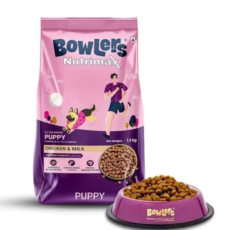 Bowlers Nutrimax Puppy Chicken & Milk Dry Dog Food (1.2 kg)