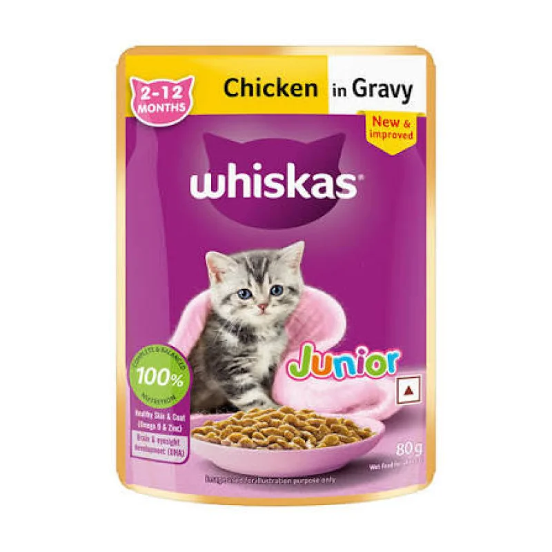 Whiskas Chicken Junior (Kitten) Wet Food 80g