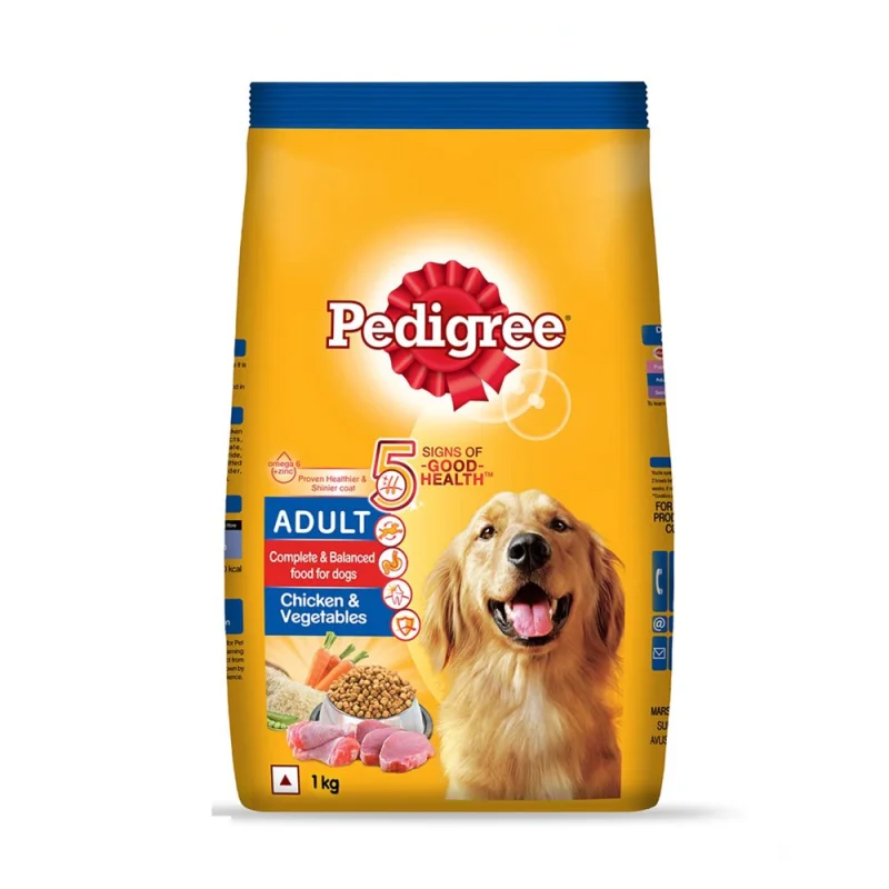 Pedigree Adult Chicken & Vegetables Dry Dog Food – 1 kg
