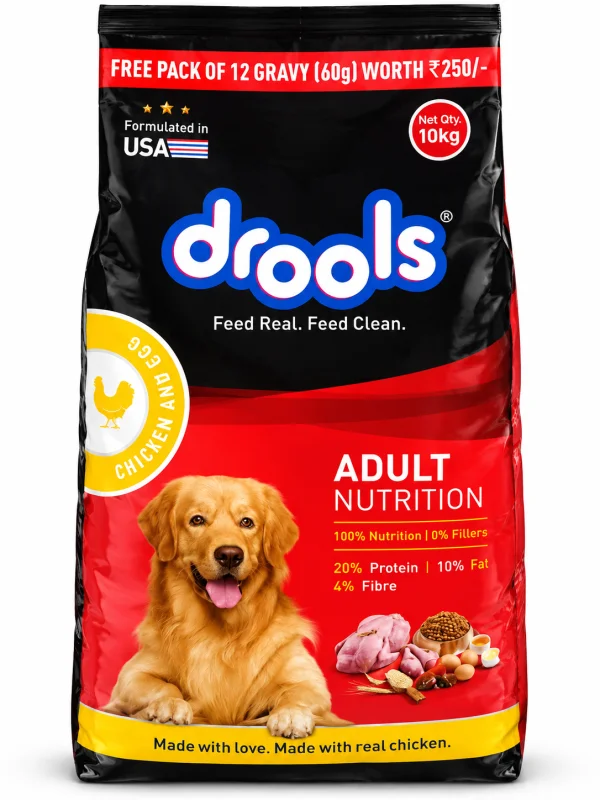 Drools Adult Nutrition – 10 kg | Chicken & Egg