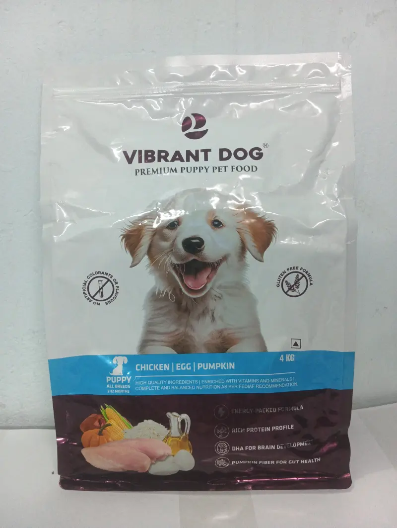 Vibrant Premium Puppy Dry Dog Food – Chicken, Egg & Pumpkin Flavour (4 kg)